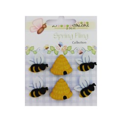 Decorative Buttons - Busy Bees